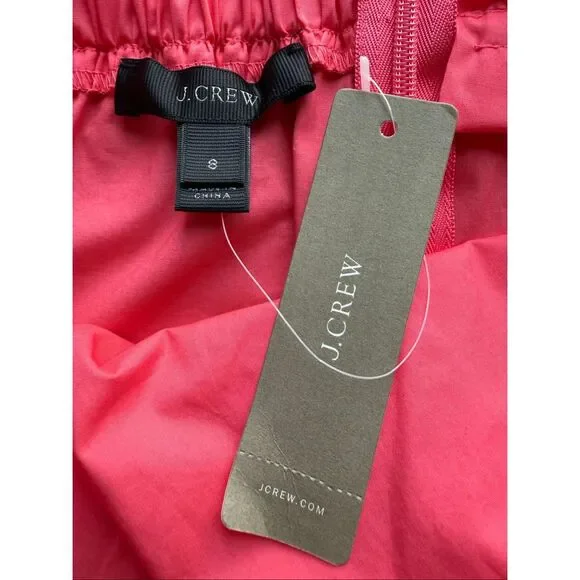 J. Crew Coral Poplin One-Shoulder Bow Top Size M/8 - Picture 6 of 9